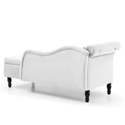 RARZOE Tufted Velvet Chaise Lounge Indoor With Storage, Upholstered Rolled Arm Chaise Lounges Indoor Chair, Right Arm Facing Chaise Lounge With Nailhead Trim For Living Room Bedroom Office,White 17 RARZOE Tufted Velvet Chaise Lounge Indoor With Storage, Upholstered Rolled Arm Chaise Lounges Indoor Chair, Right Arm Facing Chaise Lounge With Nailhead Trim For Living Room Bedroom Office,White -Safavieh Furnitue Shop 21BrrSllQvL