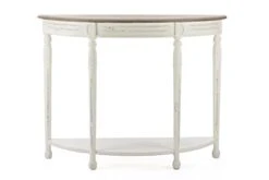 Baxton Studio Vologne Traditional Wood French Console Table, White