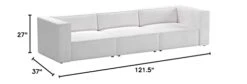 Modway Mingle Contemporary Modern 3-Piece Sectional Sofa Set In White -Safavieh Furnitue Shop 21RWyB2CP7L