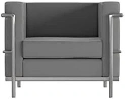 Flash Furniture Hercules Regal Series Contemporary Gray LeatherSoft Chair With Encasing Frame -Safavieh Furnitue Shop 21f2jSzCsWL. AC