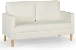 AILEEKISS Mid-Century Sectional Sofa Sets 3 Pieces Faux Leather Loveseat Couches With 2 USB Living Room Furniture Accent Arm Chairs For Small Space, Apartment, Office (1-Seater+1-Seater+3-Seater) -Safavieh Furnitue Shop 312qJODuroL. AC