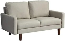 INSTORY Linen Sofa Set Modern Sofa & Loveseat Set 2 Piece Couch Set With Wooden Legs For Living Room, Office, Bedroom - Dark Blue -Safavieh Furnitue Shop 313MR1s2WL. AC