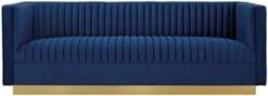 Modway Sanguine Vertical Channel Tufted Performance Velvet Upholstered Armchair In Navy -Safavieh Furnitue Shop 313zLmHweUL. AC