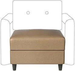 LLappuil Modular Sofa Middle Module With Storage For Customizable Sectional Couch, Accent Armless Chair, Waterproof, Anti-Scratch And Antistatic Fabric Sectional, Brown -Safavieh Furnitue Shop 314OLTemjqL. AC