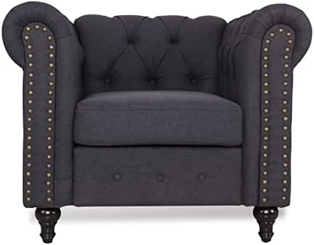 DRNCURN Chesterfield Sofa With Nail-Head For Living Room Office Sofa Set Modern Fabric Sofa Accent Tufted Chairs For Living Room 10 DRNCURN Chesterfield Sofa With Nail-Head For Living Room Office Sofa Set Modern Fabric Sofa Accent Tufted Chairs For Living Room - Image 10