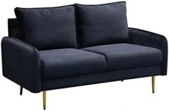 INSTORY Velvet Sofa Set Modern Sofa & Loveseat Set 2 Piece Tufted Couch Set With Metal Legs For Living Room, Office, Bedroom - Ginger -Safavieh Furnitue Shop 314djx6LmGL. AC