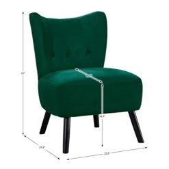 Homelegance Imani Tufted Velvet Accent Chair, Green -Safavieh Furnitue Shop 314yjpoQqHL