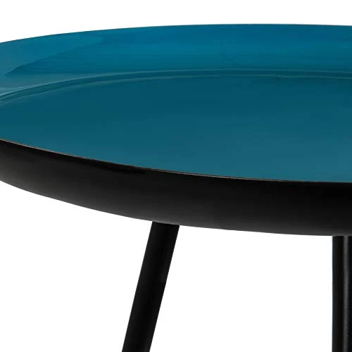 Kate And Laurel Laranya Modern Side Table, 15" X 15" X 22.5", Teal And Black, Chic Minimalist End Table 4 Kate And Laurel Laranya Modern Side Table, 15" X 15" X 22.5", Teal And Black, Chic Minimalist End Table - Image 4