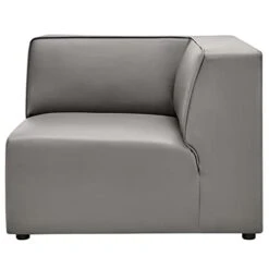 Modway Mingle Vegan Leather Sectional Sofa Corner Chair, Gray -Safavieh Furnitue Shop 316xvj4Dm1L