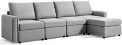 LINSY HOME Modular Sectional Sofa, Convertible U Shaped Sofa Couch With Storage, Memory Foam, Modular Sectionals With Ottomans, 6 Seat Sofa Set With Chaise For Living Room, Grey -Safavieh Furnitue Shop 3177LLqYZyL. AC
