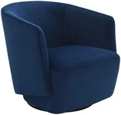 Amazon Brand - Rivet Coen Modern Velvet Upholstered Accent Swivel Chair, 30"W, Ink Blue -Safavieh Furnitue Shop 318Rp wTOfL. AC