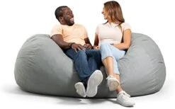 Big Joe Fuf Large Foam Filled Bean Bag Chair With Removable Cover, Black Lenox, 4ft Big -Safavieh Furnitue Shop 318YKkrDZ4L. AC