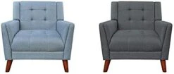 Christopher Knight Home Alisa Mid Century Modern Fabric Arm Chair, Blue And Walnut -Safavieh Furnitue Shop 3191ymPDxL. AC