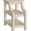 Martin Svensson Home Barn Door Chairside Table With Power, Antique White
