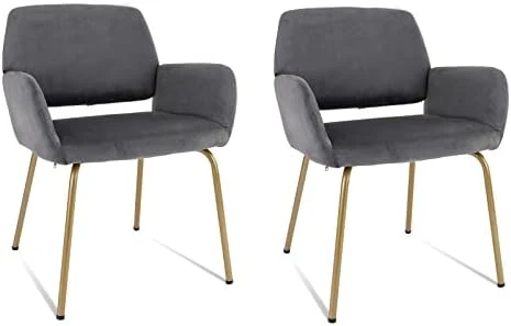 Novigo Accent Chair Living Room Chair With Solid Golden Metal Leg And Velvet Armrest Backrest Mid-Century Modern Chair For Waiting Room Bedroom Conference Set Of 2 Teal Blue 7 Novigo Accent Chair Living Room Chair With Solid Golden Metal Leg And Velvet Armrest Backrest Mid-Century Modern Chair For Waiting Room Bedroom Conference Set Of 2 Teal Blue - Image 7