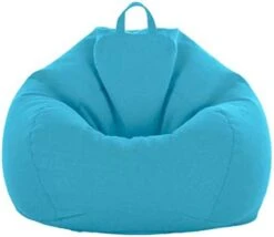 WAQIA Stuffed Animal Storage Bean Bag Chair Cover (No Filler) - Stuffable Zipper Beanbag Cover-Cotton Linen Memory Foam Beanbag Replacement Cover For Adults And Kids Without Filling -Safavieh Furnitue Shop 31AqCZxNuVL. AC