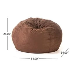Christopher Knight Home Waldo 5 Foot Bean Bag, 5 Ft, French Roast -Safavieh Furnitue Shop 31B99RyCQ4L