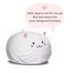 Furry Bean Bag Cover, Faux Fur Bean Bag Chair Cover For Kids, Teens And Adults 32x32x18in (Pinky Cat) -Safavieh Furnitue Shop 31Drx8mstzL