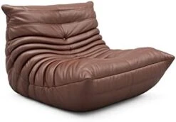 VOMXUF Fireside Chair, Oversized Armless Chair, Soft Microfiber Leather Floor Lounge Chair Lazy Sofa Accent Chair For Living Room Bedroom Salon Office -Safavieh Furnitue Shop 31EoJPvS2L. AC