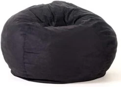 Great Deal Furniture Selena Traditional 5 Foot Suede Bean Bag (Cover Only), Midnight Blue -Safavieh Furnitue Shop 31Ew0BKFl6L. AC