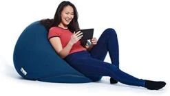 Yogibo Pod X Small Bean Bag For Teens, Adults, Plush, Soft, Single Beanbag Chair, Measures 3'x3', Blue -Safavieh Furnitue Shop 31GGcnE2oCL. AC