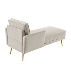 24KF Taupe Velvet Upholstered Tufted Chaise Lounge Chair, Chaise Sofa Bed In 57" Bed Bench,Chair Bed, Chaise Lounge For Offices ,Living Room And Bedroom,Living Room Chaise Chairs-Taupe 18 24KF Taupe Velvet Upholstered Tufted Chaise Lounge Chair, Chaise Sofa Bed In 57" Bed Bench,Chair Bed, Chaise Lounge For Offices ,Living Room And Bedroom,Living Room Chaise Chairs-Taupe -Safavieh Furnitue Shop 31HRwS3yOLL