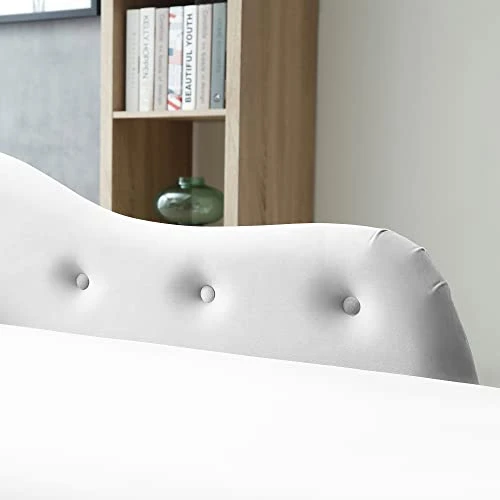 RARZOE Tufted Velvet Chaise Lounge Indoor With Storage, Upholstered Rolled Arm Chaise Lounges Indoor Chair, Right Arm Facing Chaise Lounge With Nailhead Trim For Living Room Bedroom Office,White 5 RARZOE Tufted Velvet Chaise Lounge Indoor With Storage, Upholstered Rolled Arm Chaise Lounges Indoor Chair, Right Arm Facing Chaise Lounge With Nailhead Trim For Living Room Bedroom Office,White - Image 5