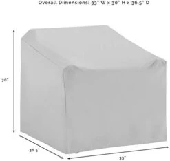 Crosley Furniture MO75011-GY Heavy-Gauge Reinforced Vinyl 4 Piece Furniture Cover Set (Loveseat, Sofa, Table/Ottoman, Chair), Gray 17 Crosley Furniture MO75011-GY Heavy-Gauge Reinforced Vinyl 4 Piece Furniture Cover Set (Loveseat, Sofa, Table/Ottoman, Chair), Gray -Safavieh Furnitue Shop 31IbOGPxijL