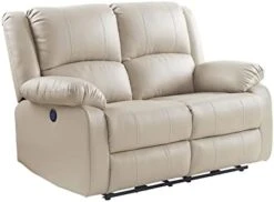 Elountik Modern Zuriel Motion Reclining Loveseat With Tight Back & Seat Cushion,Tight Pillow Top Arm, Recliner Loveseat With Motion Reclining Mechanism For Living Room (Black PU, Reclining Loveseat) -Safavieh Furnitue Shop 31LOoMGk9zL. AC