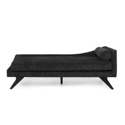 Christopher Knight Home Cagle Chaise Lounge,Wood, Black + Dark Brown
