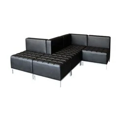 Alera ALEQB8116 Alera Qub Series Armless L Sectional, 26 3/8 X 26 3/8 X 30 1/2, Black -Safavieh Furnitue Shop 31M2Rtp6hML