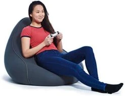 Yogibo Lounger Bean Bag For Adults, Teens, Personal Sized, Single Beanbag Lounge Chair With Raised Back For Gaming, Reading, And Relaxing, Removable, Washable Cover, Dark Gray -Safavieh Furnitue Shop 31QKydTnaHL. AC