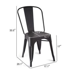 Amazon Basics 33DC01S4-BK Chair, Black, 20.1"D X 17.1"W X 33.5"H -Safavieh Furnitue Shop 31RPFsSSQcL