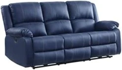 Elountik Modern Zuriel Motion Reclining Loveseat With Tight Back & Seat Cushion,Tight Pillow Top Arm, Recliner Loveseat With Motion Reclining Mechanism For Living Room (Black PU, Reclining Loveseat) -Safavieh Furnitue Shop 31Rk8creAcL. AC
