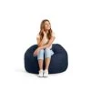 Big Joe Fuf Medium Foam Filled Bean Bag Chair With Removable Cover, Cobalt Lenox, 3ft Big