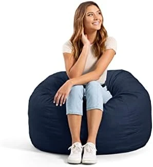Big Joe Fuf Medium Foam Filled Bean Bag Chair With Removable Cover, Cobalt Lenox, 3ft Big 15 Big Joe Fuf Medium Foam Filled Bean Bag Chair With Removable Cover, Cobalt Lenox, 3ft Big - Image 15