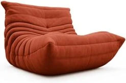 VOMXUF Fireside Chair, Oversized Armless Chair, Soft Microfiber Leather Floor Lounge Chair Lazy Sofa Accent Chair For Living Room Bedroom Salon Office -Safavieh Furnitue Shop 31S8VHHoJAL. AC