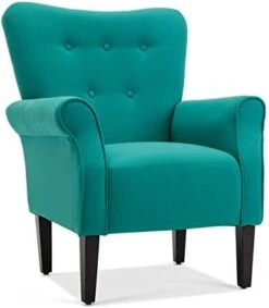 BELLEZE Modern Accent Chair Armchair For Living Room Or Bedroom With Wooden Legs, High Back Rest, Padded Armrest, And Comfortable Cushioned Seat - Allston (Pink) -Safavieh Furnitue Shop 31TCe455SrL. AC