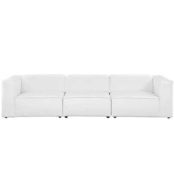 Modway Mingle Contemporary Modern 3-Piece Sectional Sofa Set In White -Safavieh Furnitue Shop 31UzHamtanL