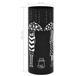 VIDAXL Umbrella Stand Women Steel Black -Safavieh Furnitue Shop 31W8ZqQ81RL