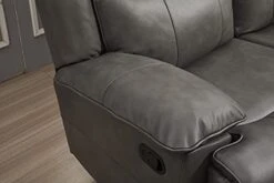 Betsy Furniture Bonded Leather Reclining Sofa Couch Set Living Room Set 8006 (Grey, Glider Chair) -Safavieh Furnitue Shop 31YhmcsUpnS