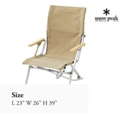 Snow Peak Low Beach Chair - Features A Wood Armrest And Back - 23 X 26 X 39 In -Safavieh Furnitue Shop 31Z4DmY4HPL