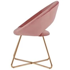 Duhome Modern Accent Velvet Chairs Dining Chairs Single Sofa Comfy Upholstered Arm Chair Living Room Furniture Mid-Century Leisure Lounge Chairs With Golden Metal Frame Legs 1 PCS Pink -Safavieh Furnitue Shop 31ZkcnxhTeL