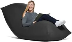 Yogibo Max 6-Foot Beanbag Chair, Bean Bag Couch With A Washable Outer Cover, Customer Favorite Cozy Sofa For Gaming, Reading, And Relaxing, Filled With Soft Micro-Beads, Dark Gray -Safavieh Furnitue Shop 31aQW4luVYL. AC