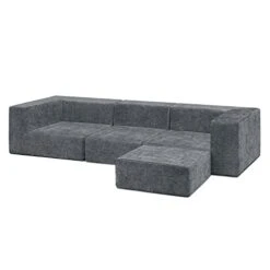 Delta Children Cozee 4-Piece Customizable Sectional Sofa Set, Grey 12 Delta Children Cozee 4-Piece Customizable Sectional Sofa Set, Grey -Safavieh Furnitue Shop 31apmuasnSL 1