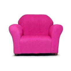 Keet Microsuede Children's Chair, Roundy, Pink -Safavieh Furnitue Shop 31bB29eW7 L