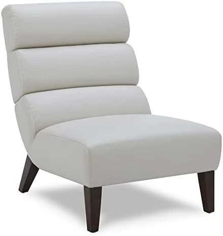 Watson & Whitely Modern Accent Chair, Armless Lounge Chair For Living Room And Bedroom, Fabric Upholstered Chair With Solid Wooden Legs, Grey (Multi-Colored) 10 Watson & Whitely Modern Accent Chair, Armless Lounge Chair For Living Room And Bedroom, Fabric Upholstered Chair With Solid Wooden Legs, Grey (Multi-Colored) - Image 10
