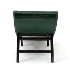 Christopher Knight Home Garret Tufted Velvet Chaise Lounge, Emerald / Dark Brown -Safavieh Furnitue Shop 31ivy2EOHxL