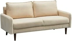 INSTORY Modern Sofa Set Velvet Sofa & Loveseat Set 2 Piece Tufted Couch Set With Wooden Legs For Living Room, Office - Space Blue -Safavieh Furnitue Shop 31j7vN2GT6L. AC