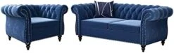 QHITTY 2 Piece Living Room Set, Sectional Chesterfield Sofa Chair Contemporary Upholstered Velvet Loveseat Couch Sets For Living Room, Bedroom, Office -Safavieh Furnitue Shop 31k3NYqvyQL. AC
